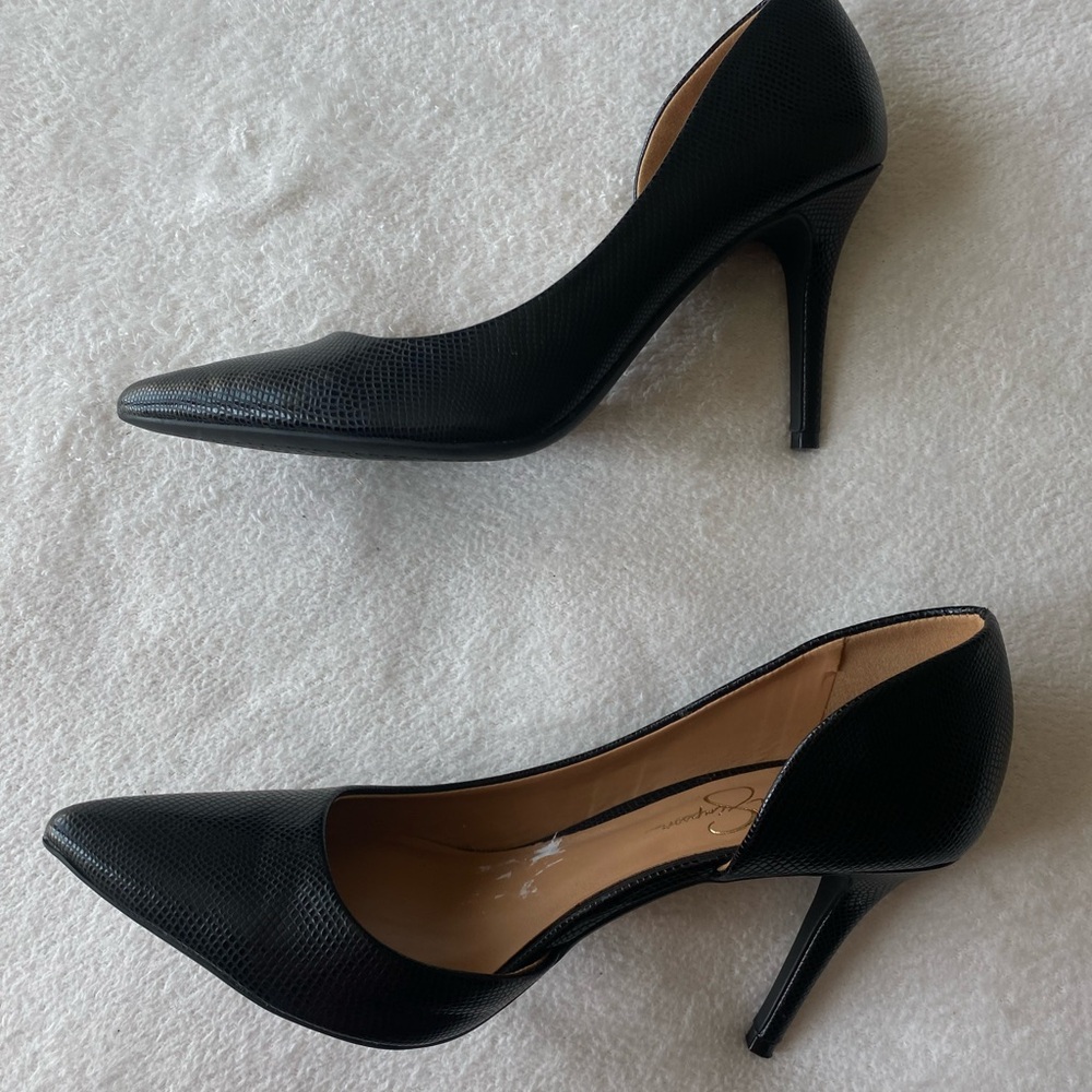 Jessica Simpson Textured Black Heels - Picture 3 of 10